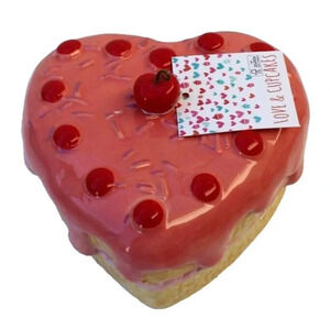 New Valentine's Day Heart Cherry Faux Cake Wall Hanging Holiday Love Decoration